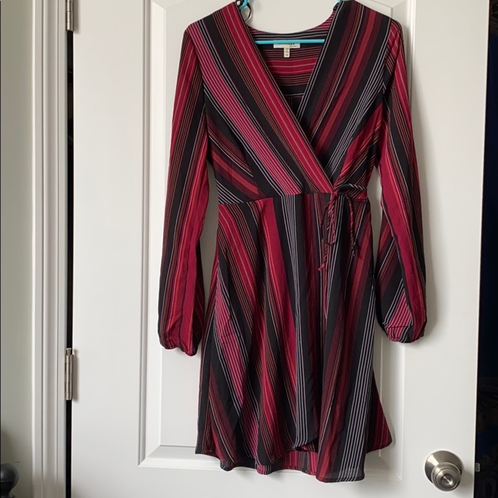 Stripped Midi Dress